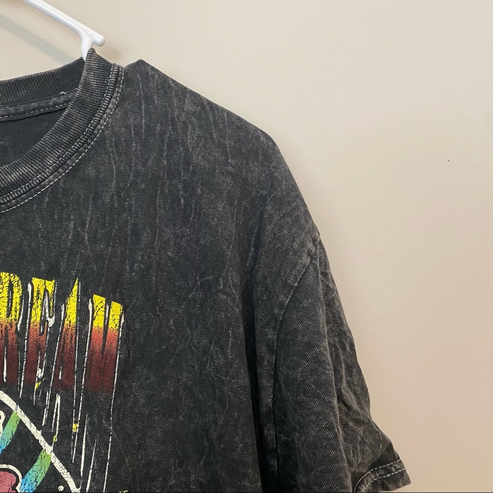 CELESTIAL DREAM NWOT Acid Wash Crop Band Tee - Picture 4 of 5